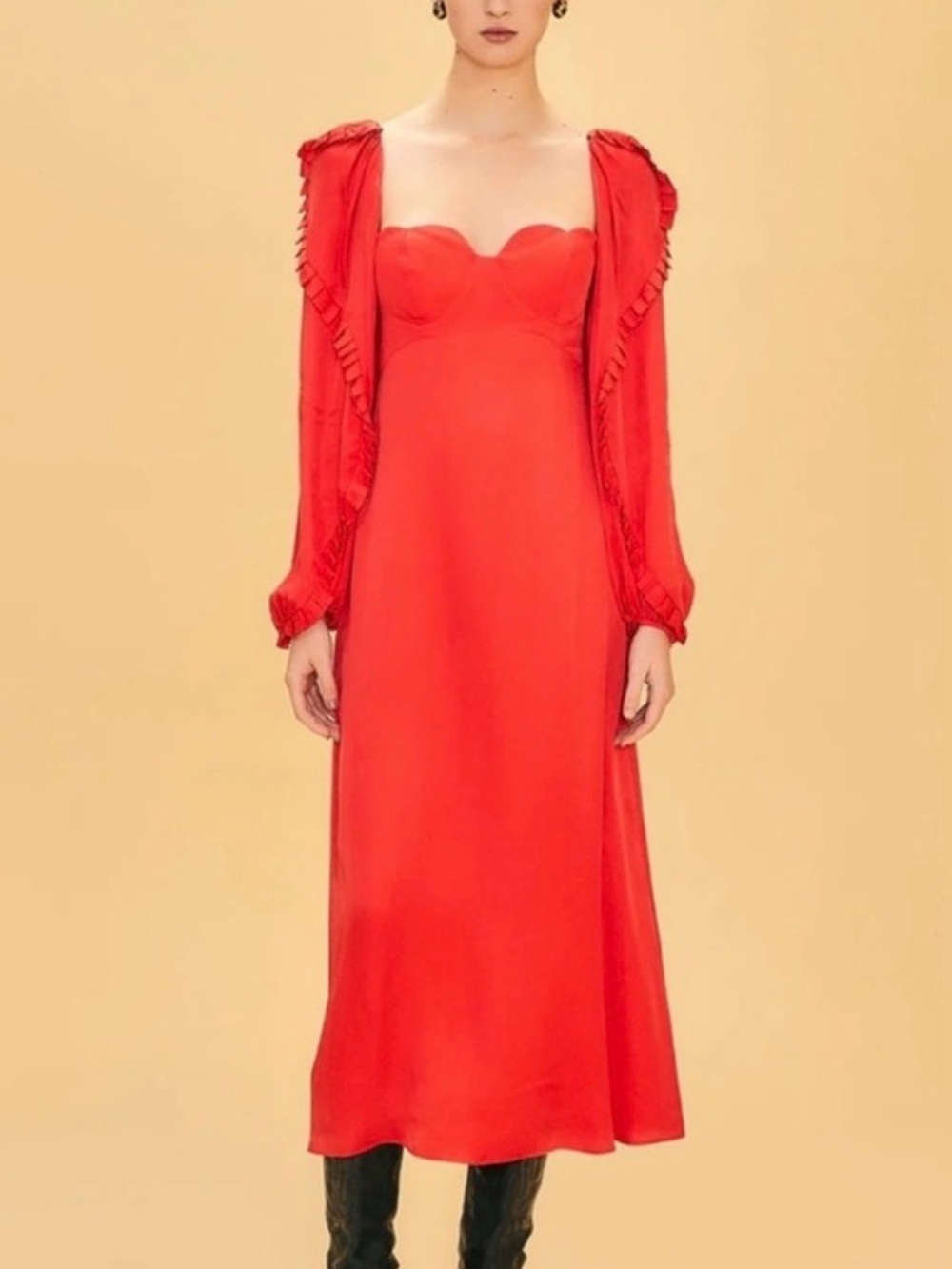 FARM Rio Red Midi Dress